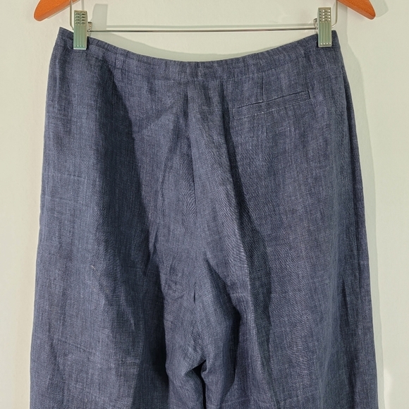 JONES NEW YORK Women Gray 100% Linen Straight Pants Sz 8 Business Casual USA - Picture 5 of 11